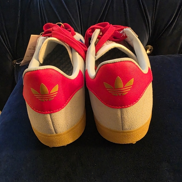 NWT Adidas Gazelle Spikeless Golf in Clear Sky/Royal Blue/Scarlet W10 M9 - Picture 10 of 12